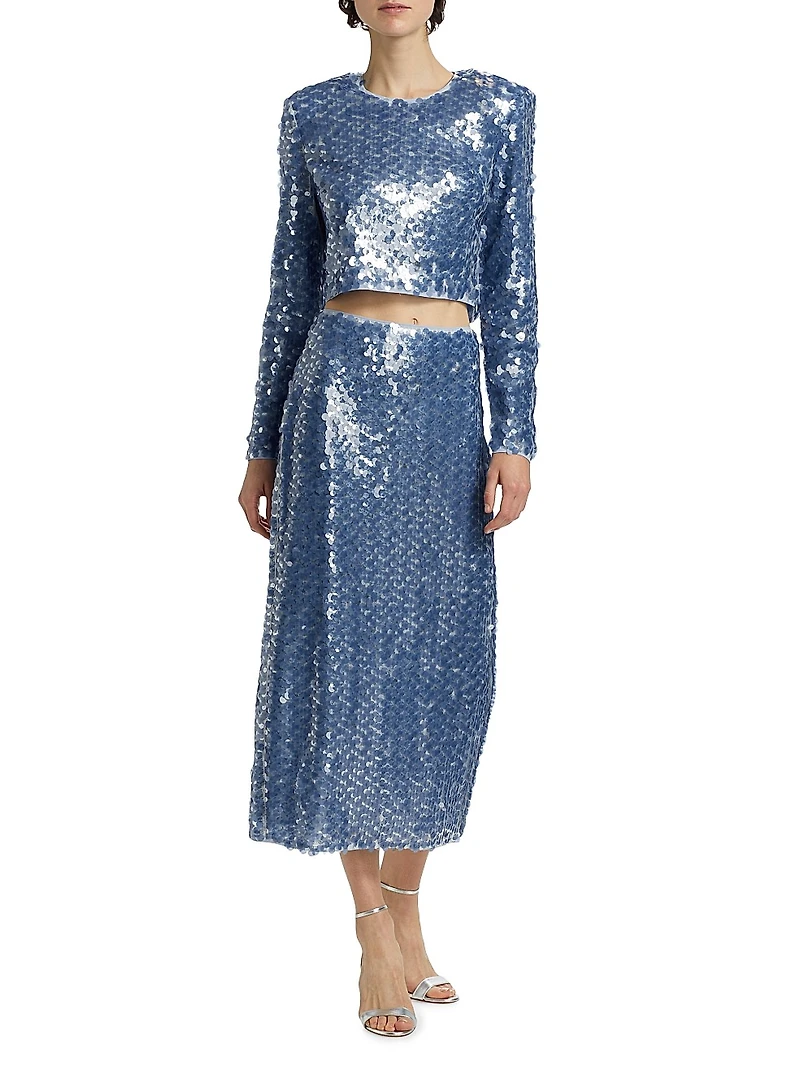 Leilani Sequined Midi-Skirt