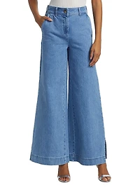 Eileen Washed Wide-Leg Pants