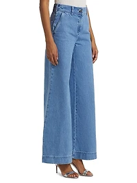 Eileen Washed Wide-Leg Pants
