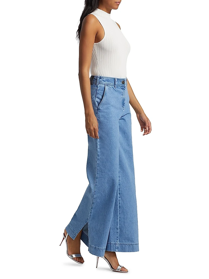 Eileen Washed Wide-Leg Pants