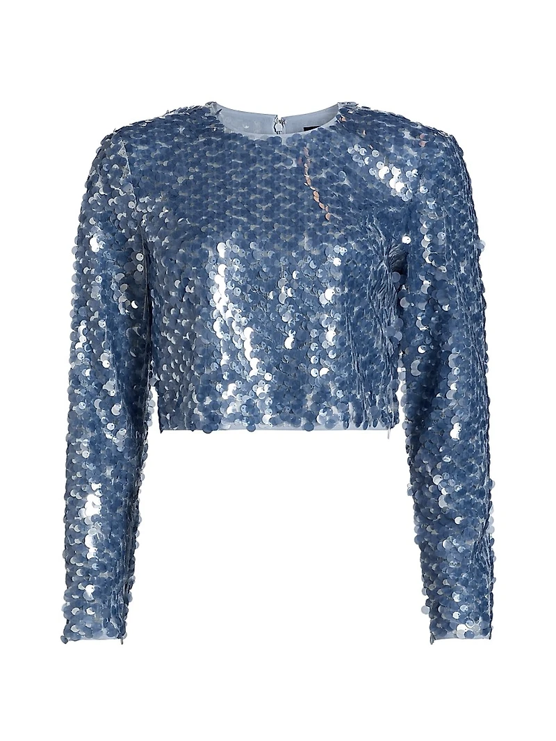 Anaya Sequined Long-Sleeve Top