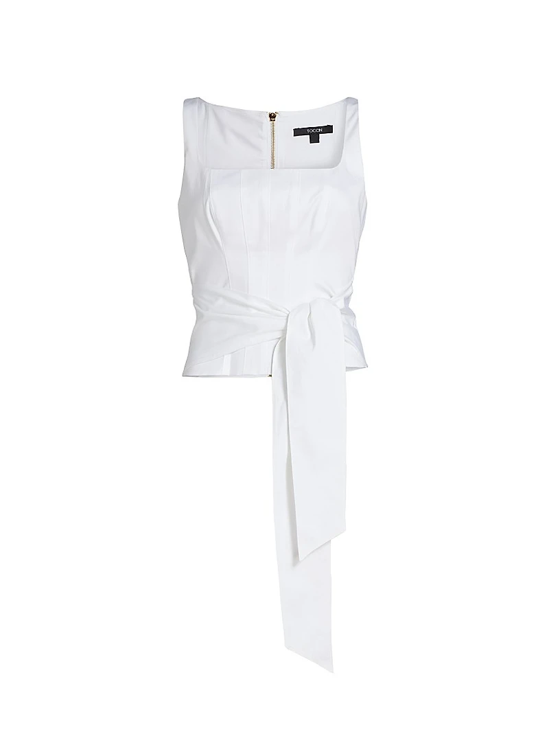 Linda Tie- Front Corset Tank