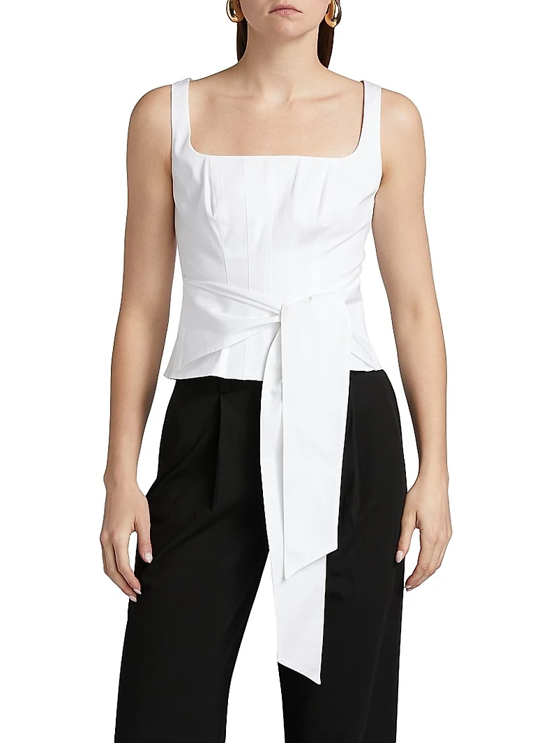 Linda Tie- Front Corset Tank