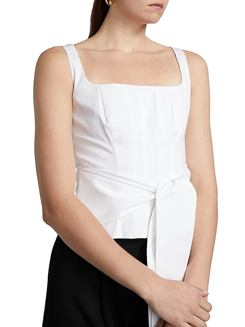 Linda Tie- Front Corset Tank