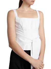 Linda Tie- Front Corset Tank