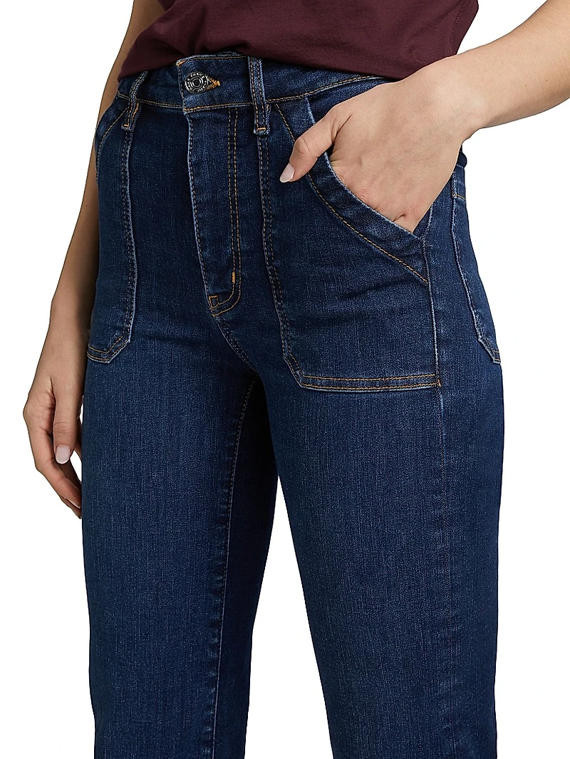 Utility Mid-Rise Straight Jeans