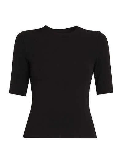 Rib Crewneck T-Shirt