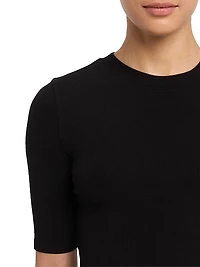 Rib Crewneck T-Shirt