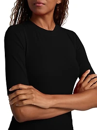 Rib Crewneck T-Shirt