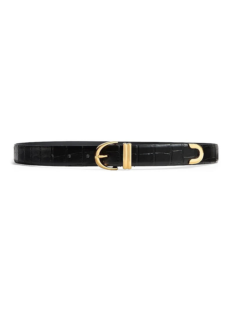 Bambi Embossed Skinny Belt
