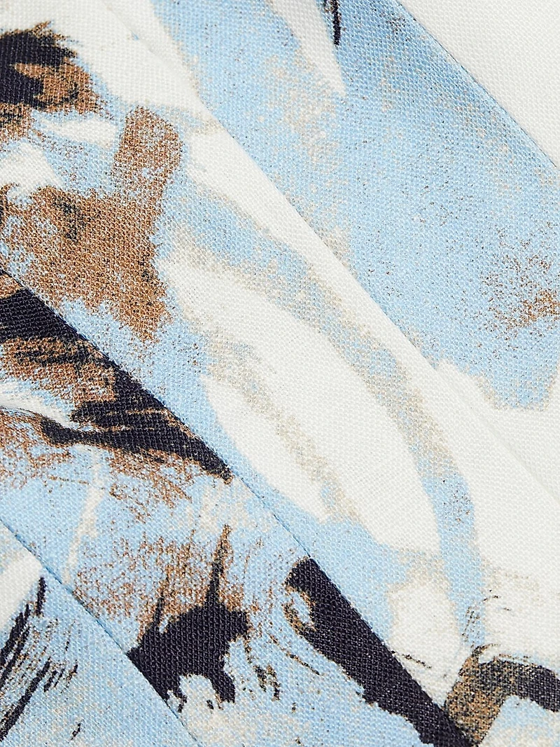Rosalie Abstract Print Cotton Minidress