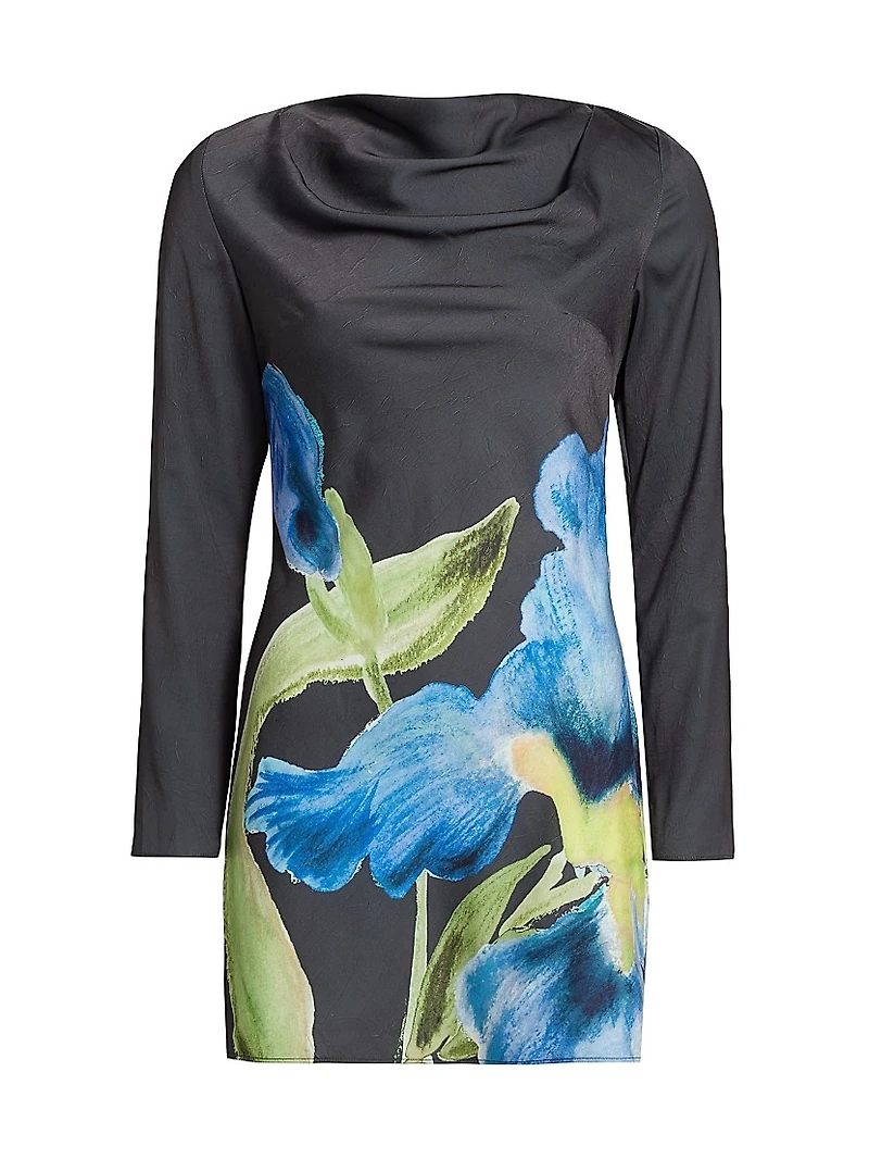 Merida Floral Satin Minidress