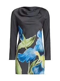 Merida Floral Satin Minidress