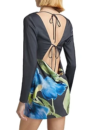 Merida Floral Satin Minidress