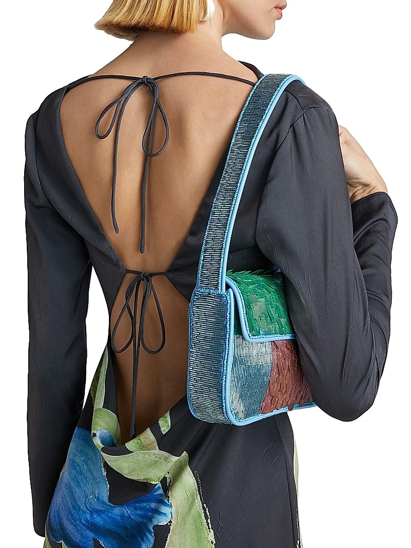 Merida Floral Satin Minidress