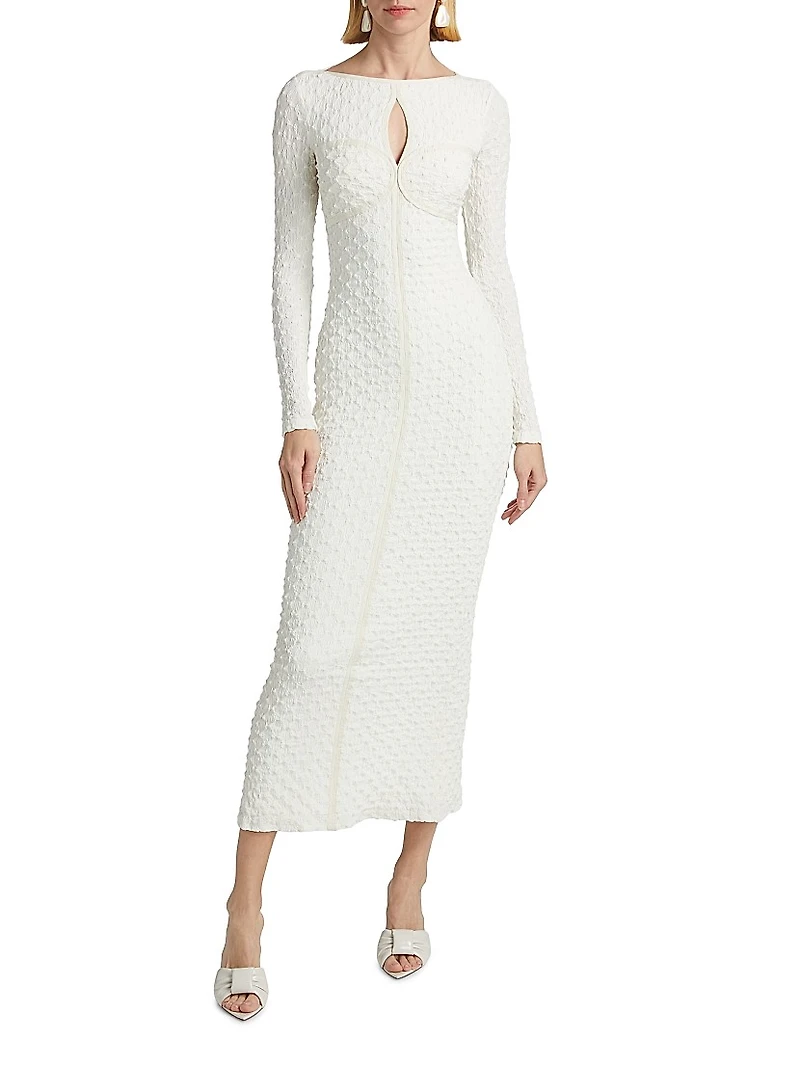 Alex Long-Sleeve Body-Con Maxi Dress