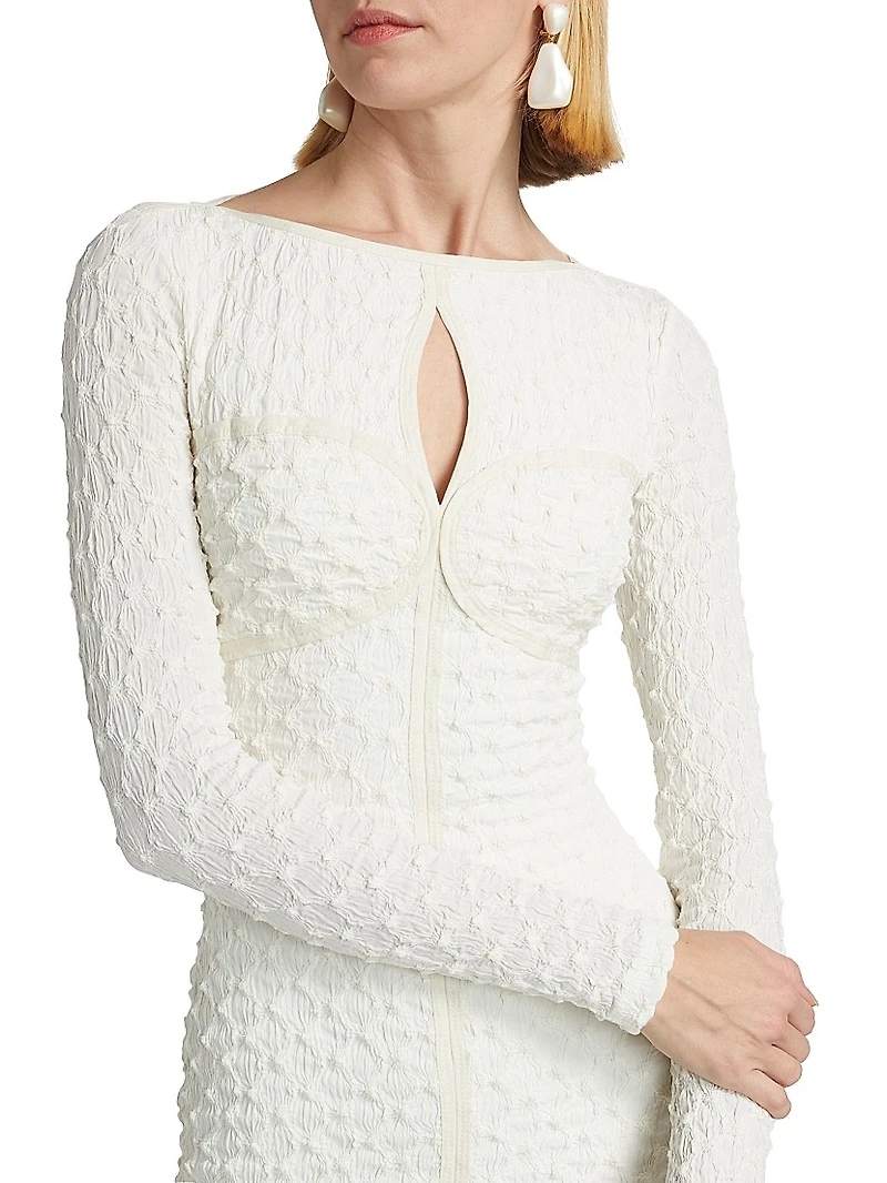 Alex Long-Sleeve Body-Con Maxi Dress