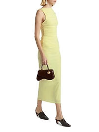 Whitney Ruched Sleeveless Midi-Dress