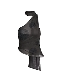 Chelsea Sheer Mesh Beaded Top
