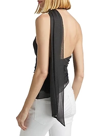 Chelsea Sheer Mesh Beaded Top