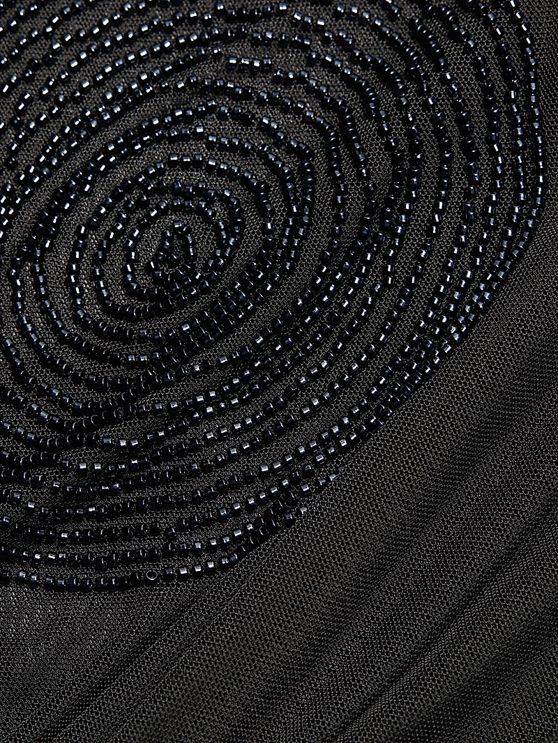 Chelsea Sheer Mesh Beaded Top