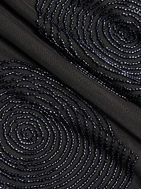 Chelsea Sheer Mesh Beaded Maxi-Dress