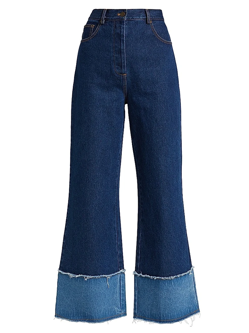 Stevi Wide-Leg Cuff Jeans