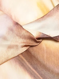 Lacey Abstract Print Satin Tie-Waist Minidress