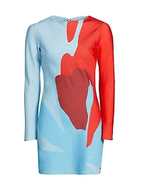 Alia Abstract Print Minidress