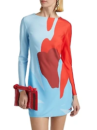 Alia Abstract Print Minidress