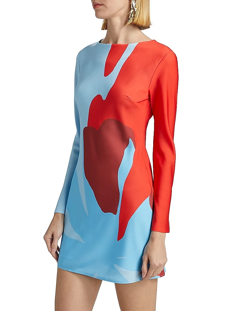 Alia Abstract Print Minidress