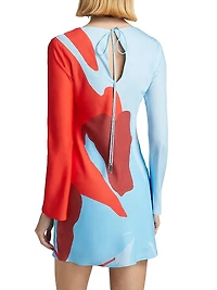 Alia Abstract Print Minidress