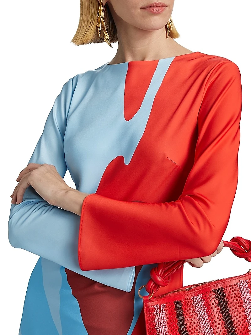 Alia Abstract Print Minidress