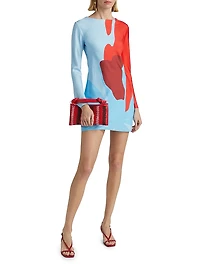 Alia Abstract Print Minidress