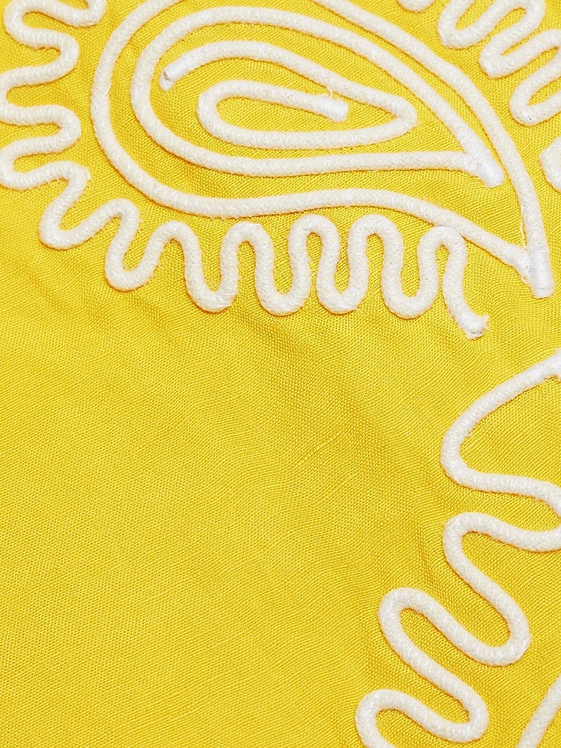 Carly Embroidered Linen-Blend Halterneck Midi-Dress