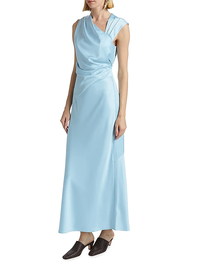 Becca Asymmetric Sleeveless Maxi Dress
