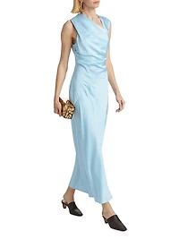 Becca Asymmetric Sleeveless Maxi Dress