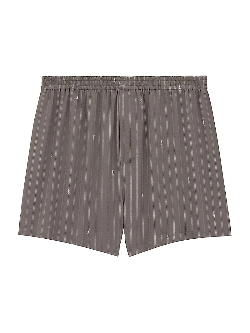 Cassandre Shorts Striped Silk Crepe De Chine