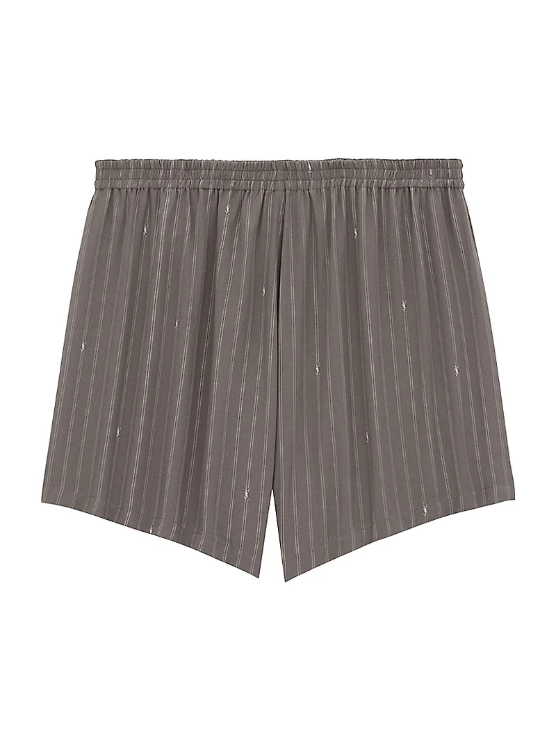 Cassandre Shorts Striped Silk Crepe De Chine