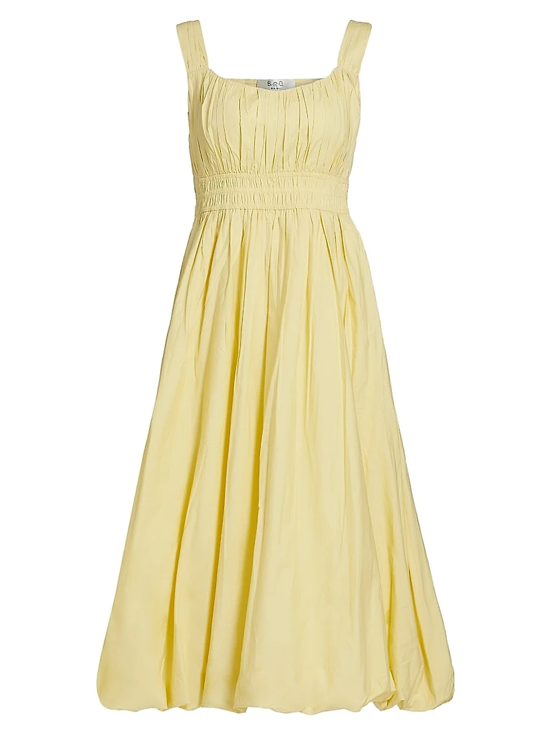 Emmet Poplin Bubble Midi-Dress