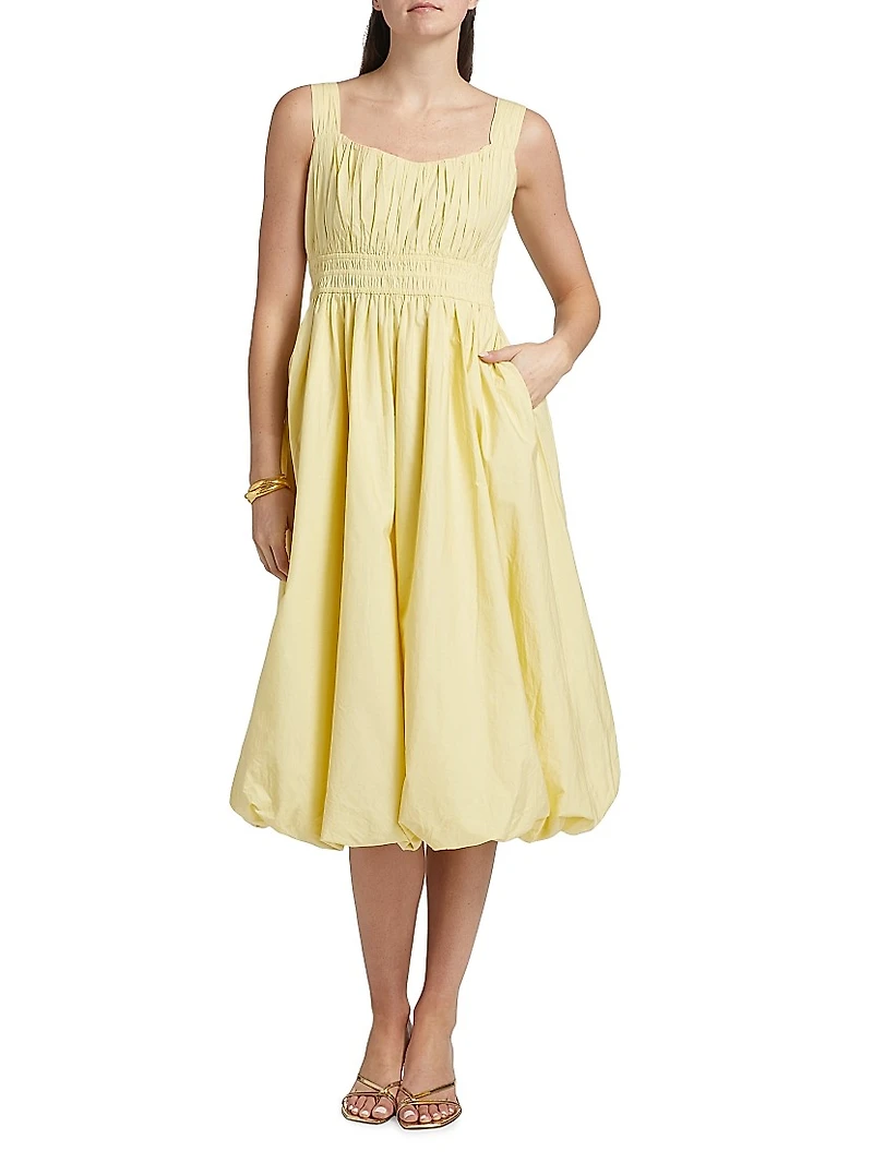 Emmet Poplin Bubble Midi-Dress