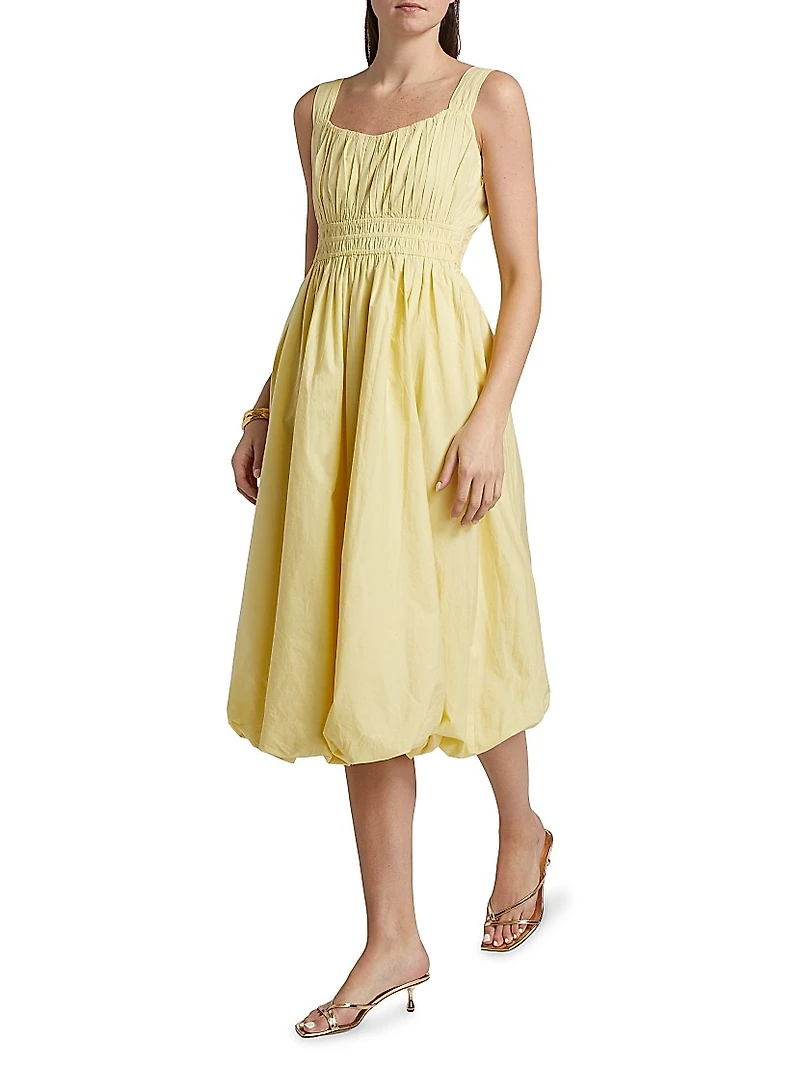 Emmet Poplin Bubble Midi-Dress