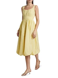 Emmet Poplin Bubble Midi-Dress