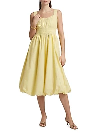 Emmet Poplin Bubble Midi-Dress