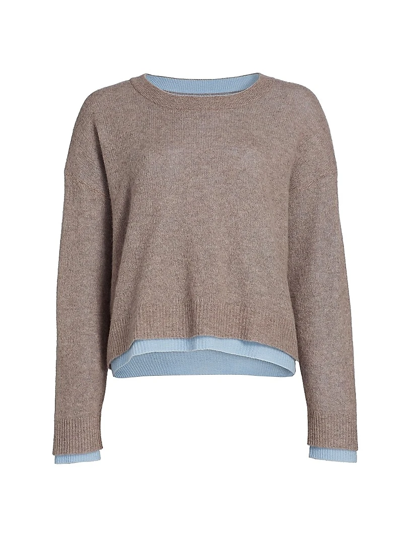 Lightweight Cashmere Layered Reversible Sweater