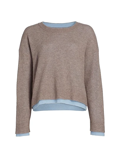 Lightweight Cashmere Layered Reversible Sweater