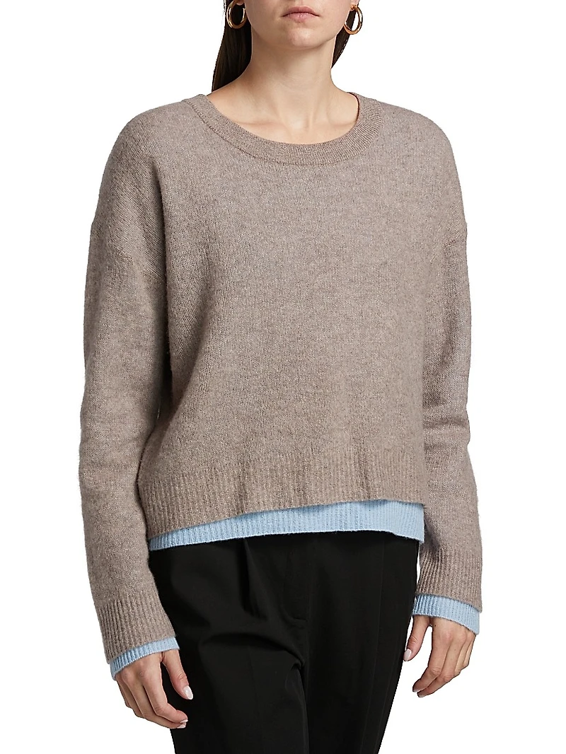 Lightweight Cashmere Layered Reversible Sweater
