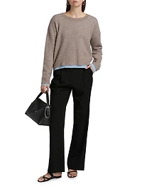 Lightweight Cashmere Layered Reversible Sweater