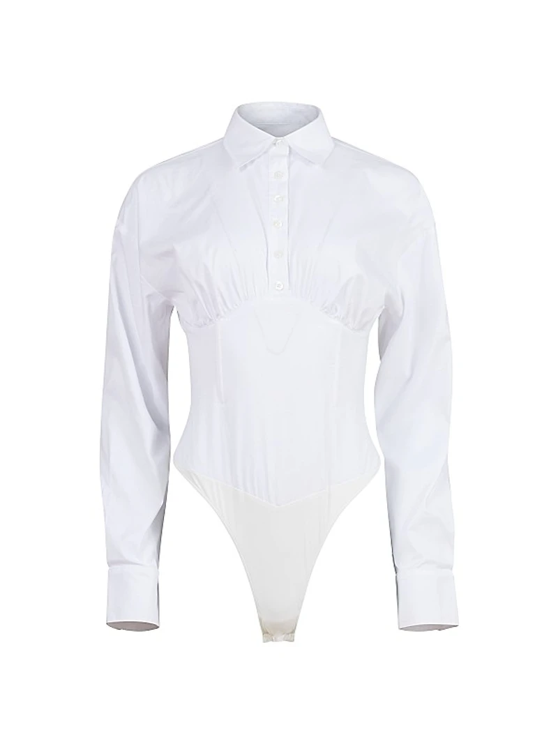 Poplin Shirtwaist Bodysuit