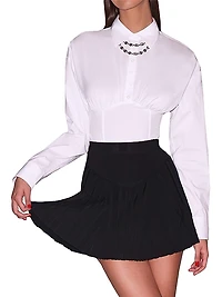 Poplin Shirtwaist Bodysuit